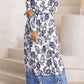 Bohemian Long Sleeve Maxi Dress with Pockets