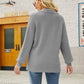 Horizontal Ribbing Johnny Collar Sweater
