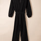 Boat Neck Tie Belt Jumpsuit