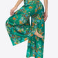 Floral Tie-Waist Tiered Culottes
