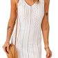 Openwork Sleeveless V-Neck Knit Dress