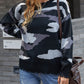Camouflage Destroyed Hem Sweater