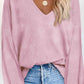 V-Neck Long Sleeve Top