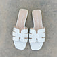 Weeboo Walk It Out Slide Sandals in Icy White