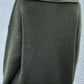 Shawl Collar Rib-Knit Sweater