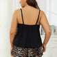 Plus Size Lace Trim Scoop Neck Cami and Printed Shorts Pajama Set