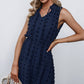 Swiss Dot Tie-Neck Sleeveless Dress