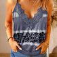 Full Size Leopard Lace Trim Cami