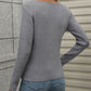 V-Neck Ribbed Knit Top