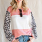 Leopard Color Block Top