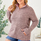 Plus Size Heathered Quarter Zip Pullover