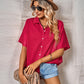 Button Front Dolman Sleeve Shirt