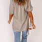 Smocked Frill Trim Flounce Sleeve Blouse