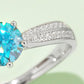 1 Carat Moissanite 925 Sterling Silver Side Stone Ring