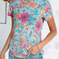 Floral Round Neck Short Sleeve Tee