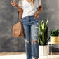 V-Neck Flutter Sleeve Top