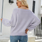 Raglan Sleeve Ribbed Trim Sweater