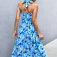 Floral Smocked Halter Neck Dress