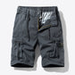 Graphic Drawstring Waist Cargo Shorts
