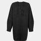 Lace-Up Balloon Sleeve Sweater Dress
