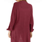 Open Front Slit Exposed Seam Cardigan