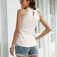Lace Ruffle Collar Sleeveless Top
