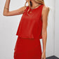Layered Sleeveless Round Neck Romper