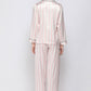 Satin Button-Up Lapel Collar Top and Pants Pajama Set