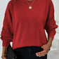 Cable-Knit Ribbed Trim Tunic Sweater