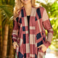 Plaid Open Front Cardigan