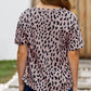 Girls Leopard Dropped Shoulder Tee