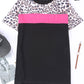 Leopard Color Block Short Sleeve Tee