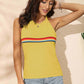 Rainbow Stripe Halter Neck Knit Tank