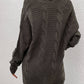 Cable-Knit Open Front Longline Cardigan