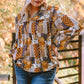 Plus Size Patchwork Balloon Sleeve Blouse