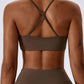 Cropped Halter Neck Sports Bra