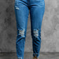 Stylish Distressed Cropped Jeans