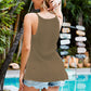 Openwork Grecian Neck Knit Tank Top