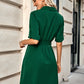 Johnny Collar Tie Belt Dress