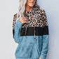 Leopard Color Block Hoodie