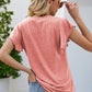 Flutter Sleeve Notched Neck Top