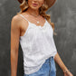 Swiss Dot Scalloped Trim Cami