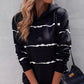 Striped Drop Shoulder Hoodie with Kangaroo Pocket