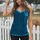 Eyelash V Neck Velvet Cami