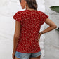Textured Flutter Sleeve Blouse