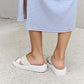 Forever Link Studded Cross Strap Sandals in White