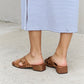 Forever Link Square Toe Cross Strap Buckle Clog Sandal in Ochre