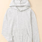 Printed Drawstring Detail Hoodie with Kangaroo Pocket