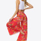 Floral Tie-Waist Tiered Culottes