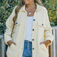 Turn Down Collar Buttoned Shirt Jacket